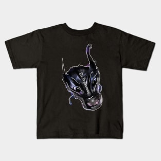 galaxy black dragon Kids T-Shirt